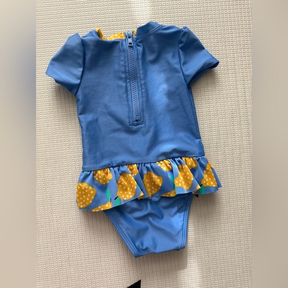 Cat & Jack|Baby girl Blue and Yellow One Piece Swimsuit with lemon fruit print• - Picture 5 of 5